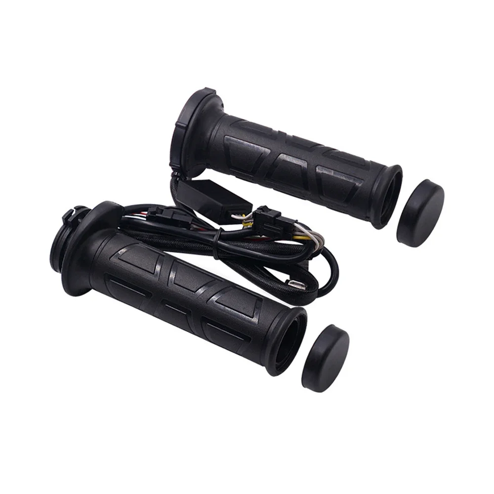 Maniglie riscaldate per moto universali da 22 mm Manopole modellate per motoslitta ATV Scooter Electri Manubrio caldo Regolare la temperatura più calda 12V: Default Title