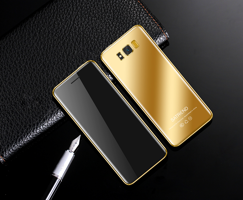 Super Mini Pocket Cellphone GSM Card Mobile Phone Ultra Slim Luxury Phone Speed Dial FM MP3 Bluetooth Dialer Smartphone S10: Add 8GB TF Card / Gold