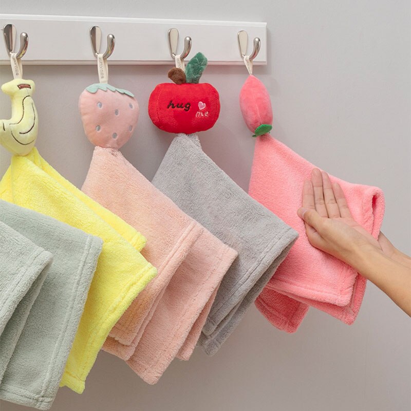 Leuke Fruit Handdoek Keuken Hangable Handdoek Voor Washandje Badhanddoek Zakdoek Coral Fleece Zachte Absorberende Washandje Handdoeken
