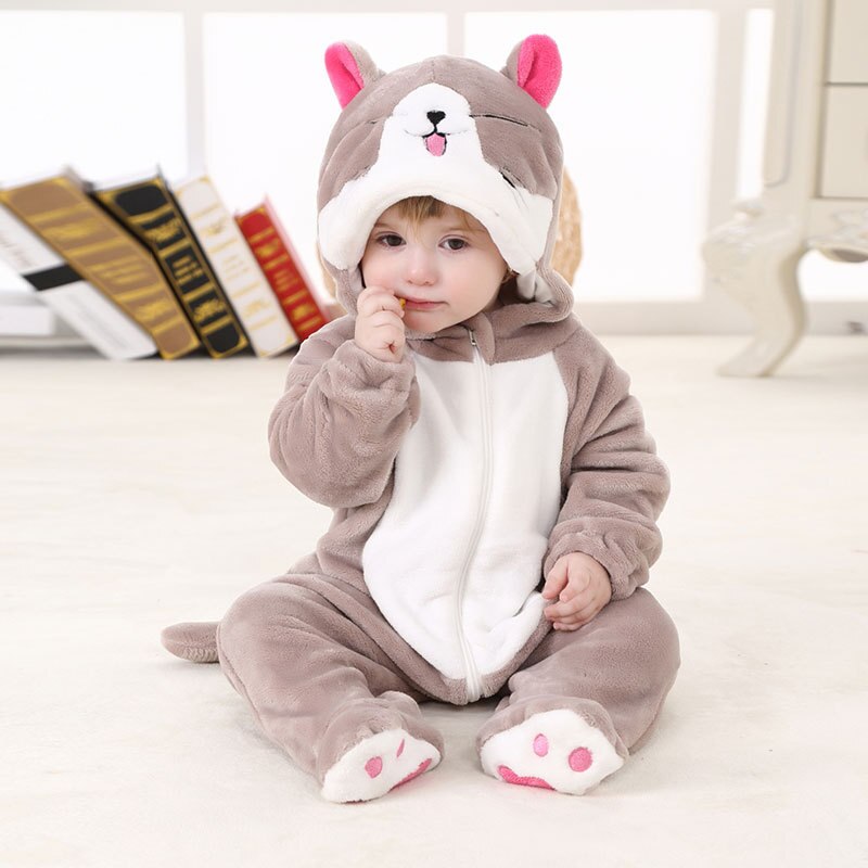 Tuonxye Baby Wasbeer Kigurumi Animal Cartoon Cosplay Kostuum Baby Kind Bodysuit Onepiece Onesie Flanel Comfortabele Kigurumi