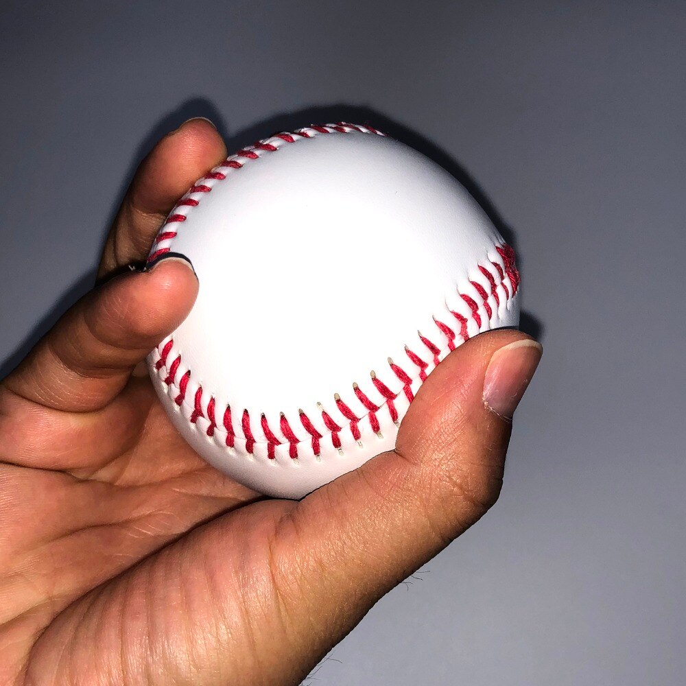 One Piece 9" Handmade Baseballs Rubber Inner Soft Baseball Balls Softball Training Exercise Baseball Fits For Alloy Baseball Bat