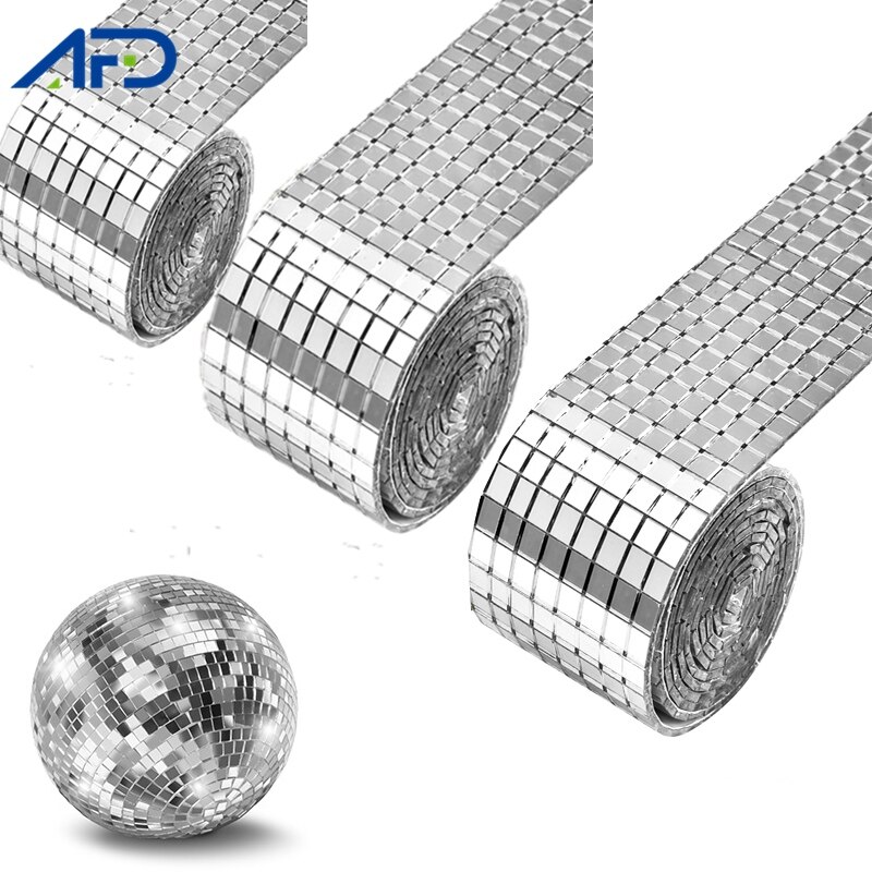 3Pcs Square Glass Mirror Mosaic Tiles Self-adhesive Wall Sticker Home Mirror Tiles for Arts Crafts Party Home Decoration