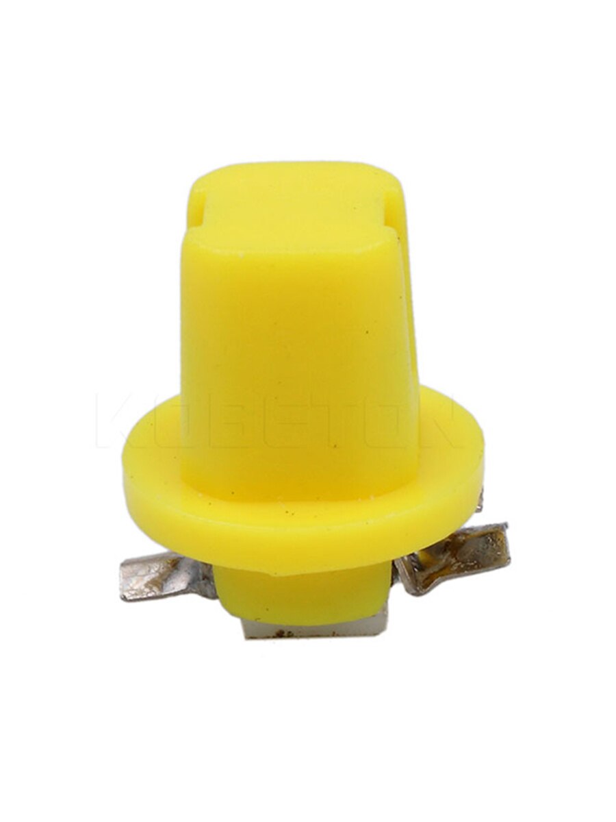 kebedemm 10pcs Instrument lights Car Gauge colorful B8.5D 509T B8.5 5050 Led 1 SMD T5 Lamp Dash Bulb Dashboard instrument Light: Yellow