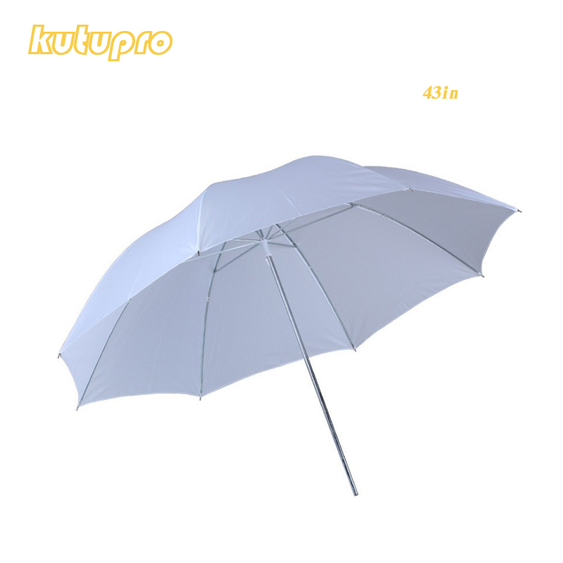 Kutupro 43 "108 cm Wit Soft Diffuser Studio Fotografie Doorschijnende Paraplu voor Studio Flash Strobe Verlichting