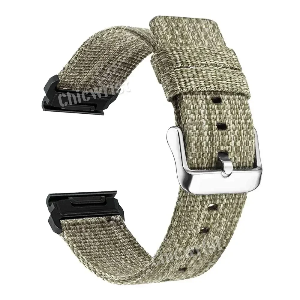 26mm 22mm nylon klokkereim til garmin watch fenix 8 7x 6x 7 5 6 pro 5x tactix 7 pro armbånd stropp smartklokke erstatningsarmbånd: Rød svart / 22mm