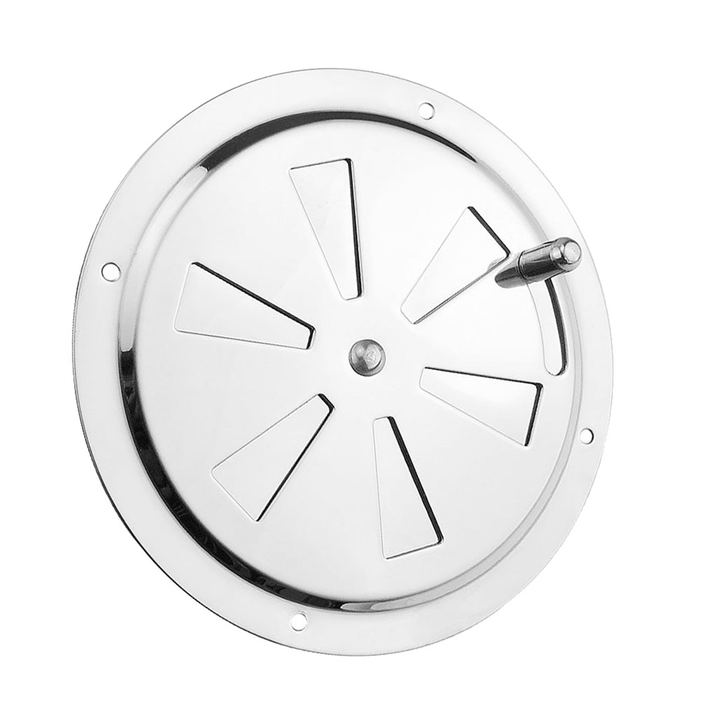 Rustfrit stål 316 båd marine luftventil spjæld gitter dæksel 128mm ventilations lamel ventilator låg justerbar udstødningsventil