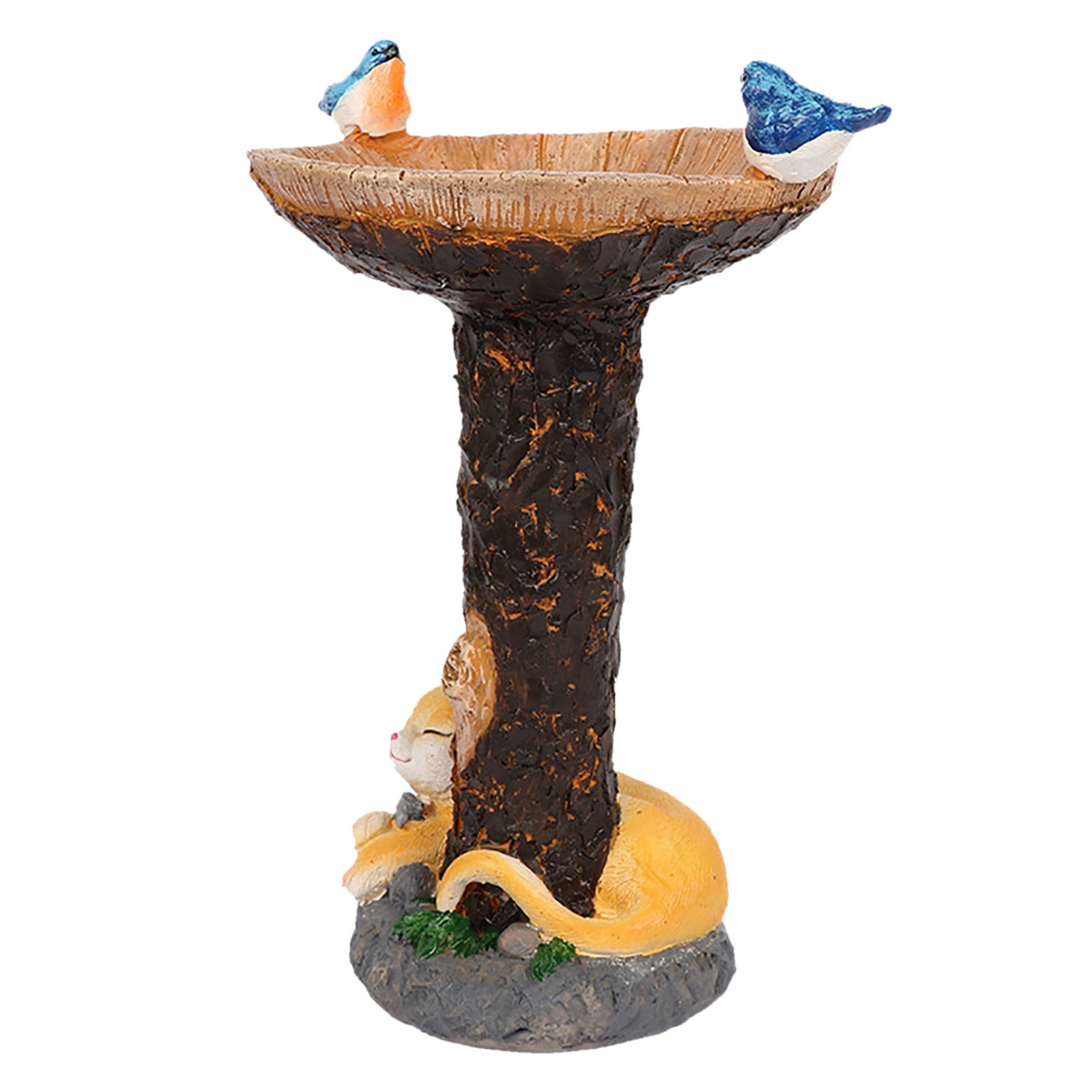 40# Tree Birdbath Resin Polyresin Antique Garden Bird Bath For Yard Garden Decor Statues Vintage Sculptures Décoration De Jardin