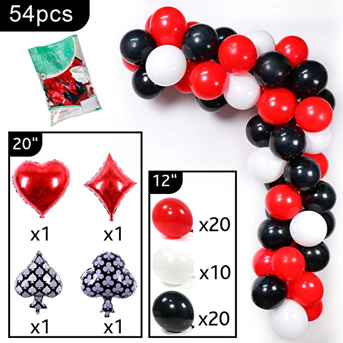 20 zoll Spaten/Herzen/Vereine/Diamanten Luftballons las Vegas Kasino Party Dekor Alice Ich bin Wunderland Tee Party liefert: Nein.16