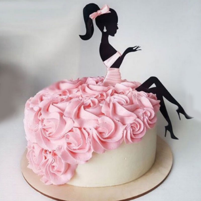 Hoge Hakken Dame Meisje Acryl Cake Topper Bruiloft Decoraties Gelukkige Verjaardag Dessert Cupcake Topper Duurzaam