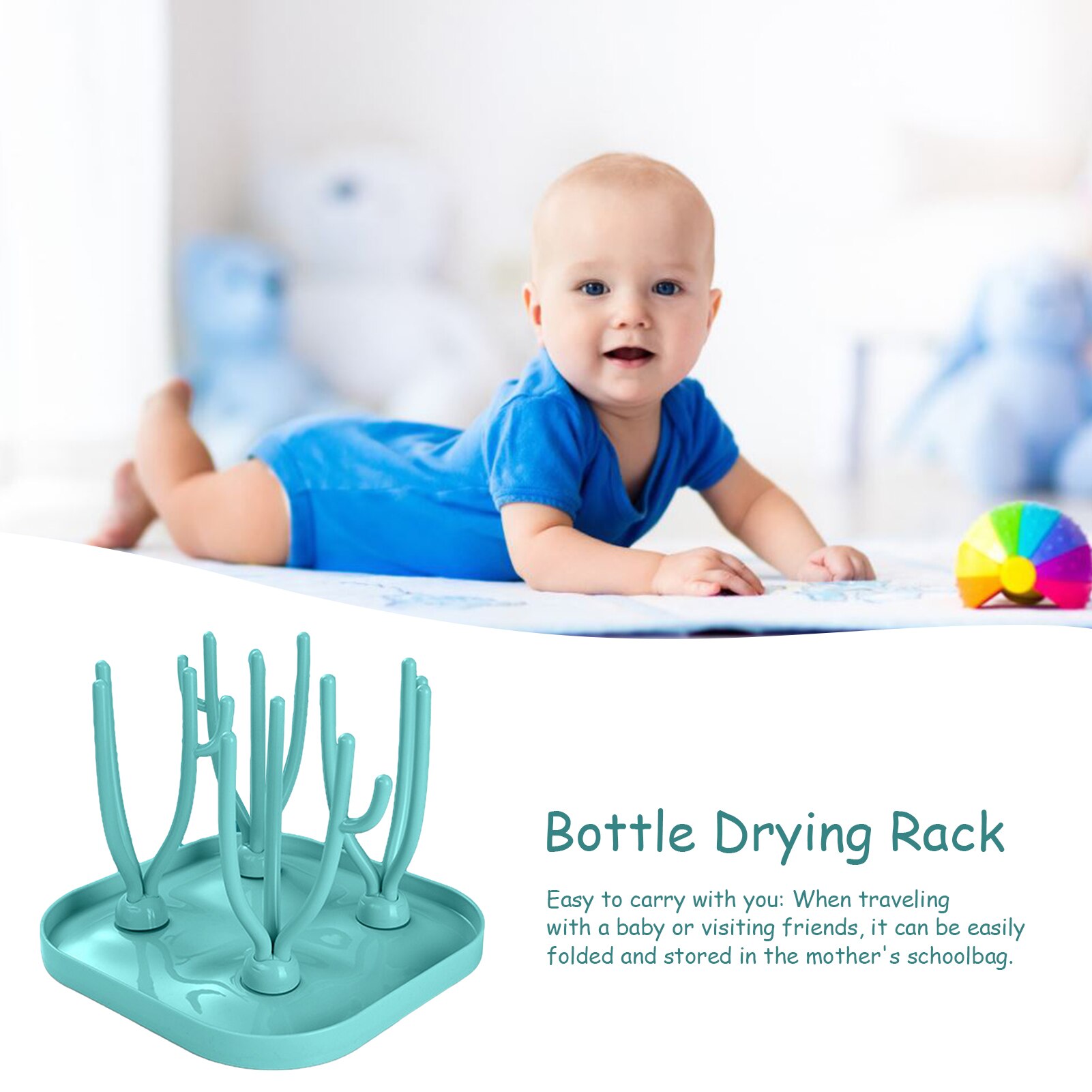 Baby Fles Droogrek Baby Fles Schoonmaken Droger Afdruiprek Opbergrek Boom Vorm Rack Voor Baby Flessen Verwijderbare