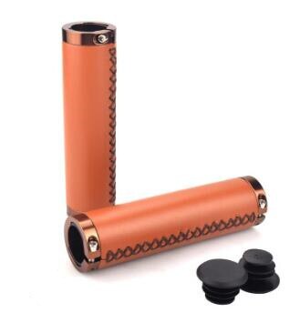 Stuur Voor Hand-Genaaid Leer Met Pu Leer Voor Mountainbike Stuur: brown round