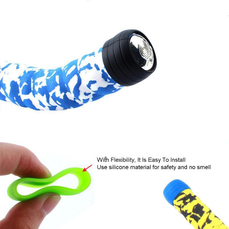 1 Paar Fahrrad Silikon Gummiband Befestigungs Ring Anti-Überspringen Stecker Wasserdichte Tragen Beständig BüGel Schleifen für Rennrad Bar Band