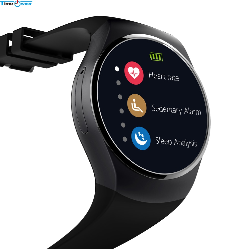 Chronomètre KW18 + horloge montre intelligente Android Tracker santé MTK2502c Bluetooth Notification prise en charge SIM TF carte pour Samsung Xiaomi