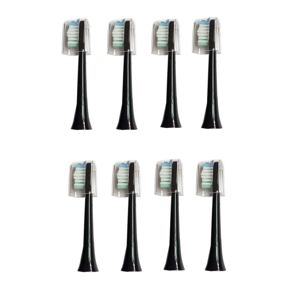 s100 toothbrush heads alfawise s100/S200 Replacement Toothbrush heads 1x 2x 3x pack: 8 pcs black