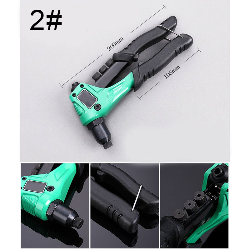 Easy Automatic Rivet Tool Green Upgrade Version Pull Cap Heavy Duty Hand Riveter for 3/32"1/8"5/32"3/16"1/4" --M25: 2