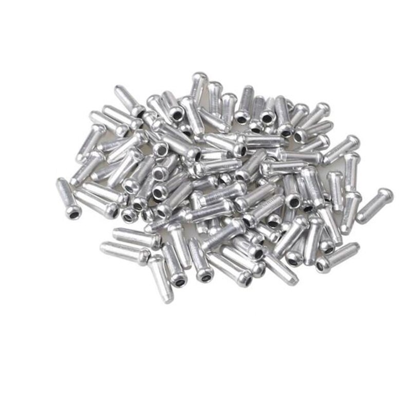 150 Stuks Kabel End Rem Kabel Cap, Aluminium Mountainbike Remkabel Cap End Tips Crimp