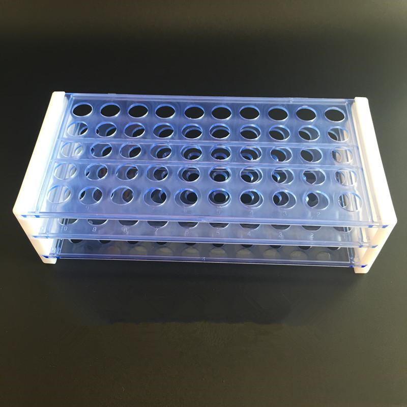 laboratory Plastic Test Tube Rack for 13/15/16/18mm Tubes, Holds 50, Detachable - Single
