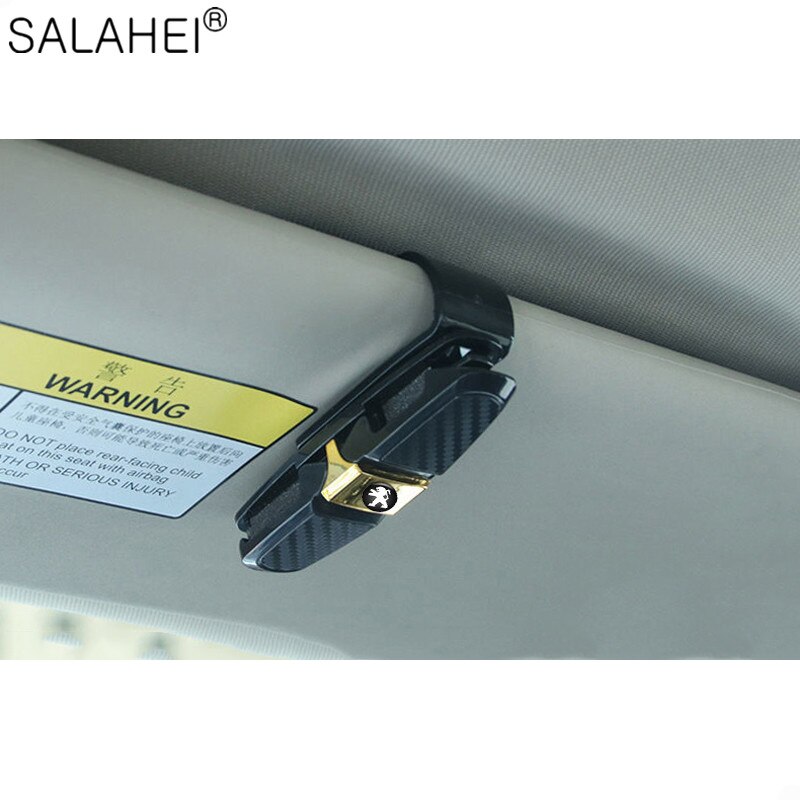 Automatique Lunettes de soleil Clip De Fixation Pour Peugeot 207 301 307 407 507 508 408 308 206 406 1008 5008 3008 Pare-Soleil de voiture Portable: gold