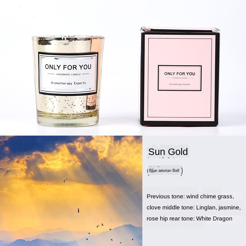Färg hem födelsedag ljus söt burk glas doft rund bröllop nordisk modern mini romantiska dekorationer velas heminredning  by75ca: Stil 2