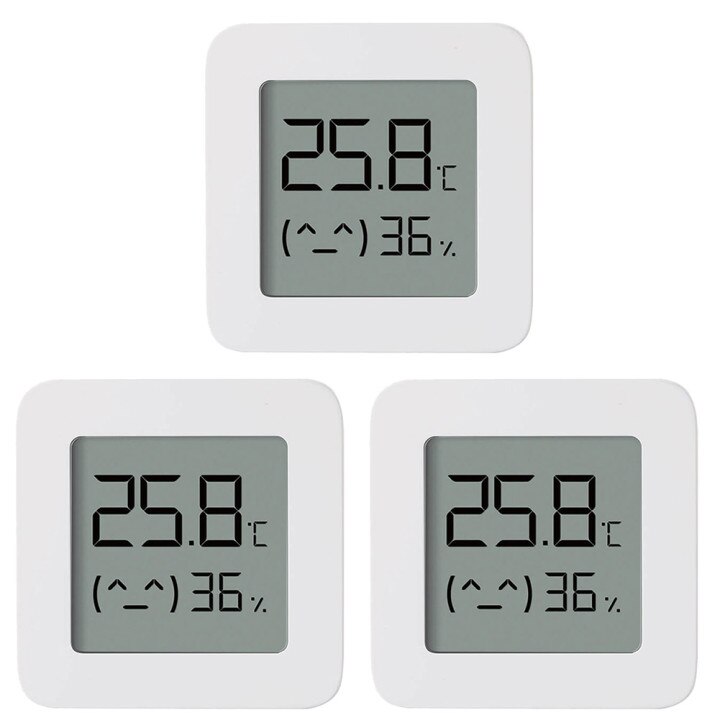 XiaoMi Mijia LCD Bluetooth Thermometer Hygrometer 2 High Precision Sensor App Control Wireless intelligent Thermo-Hygrometer: 3 Pcs