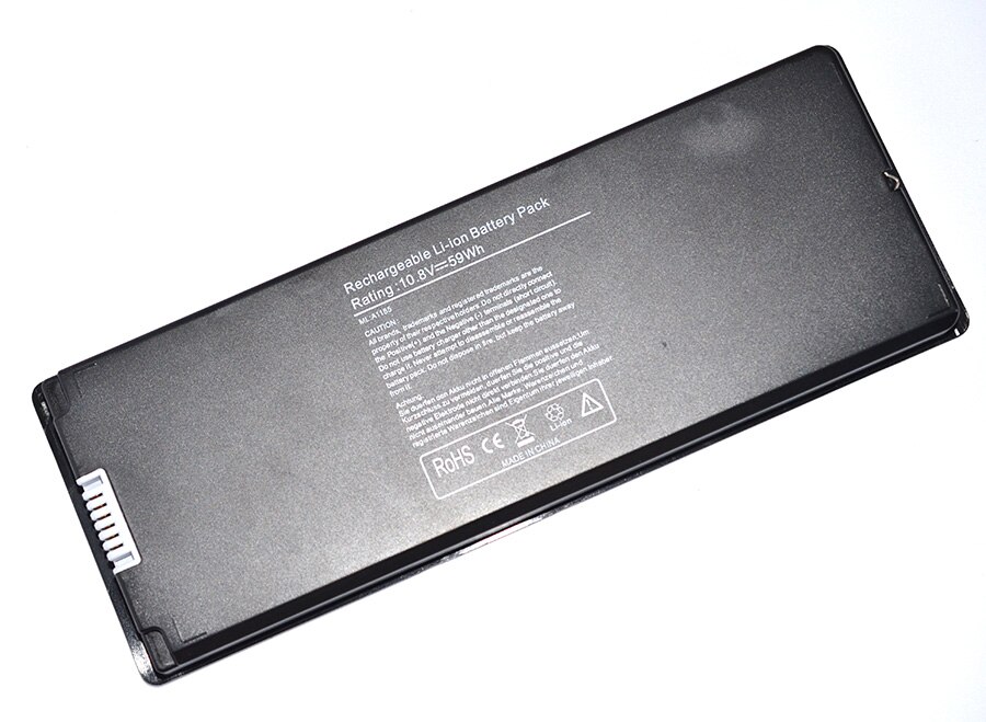 ApexWay A1185 Batteria del computer portatile per Mela MacBook 13 "A1181 (2006-2009 anno) MA701 MB061 MB062 MB063 MB402 MB403 MB404 MB881 MC374: nero