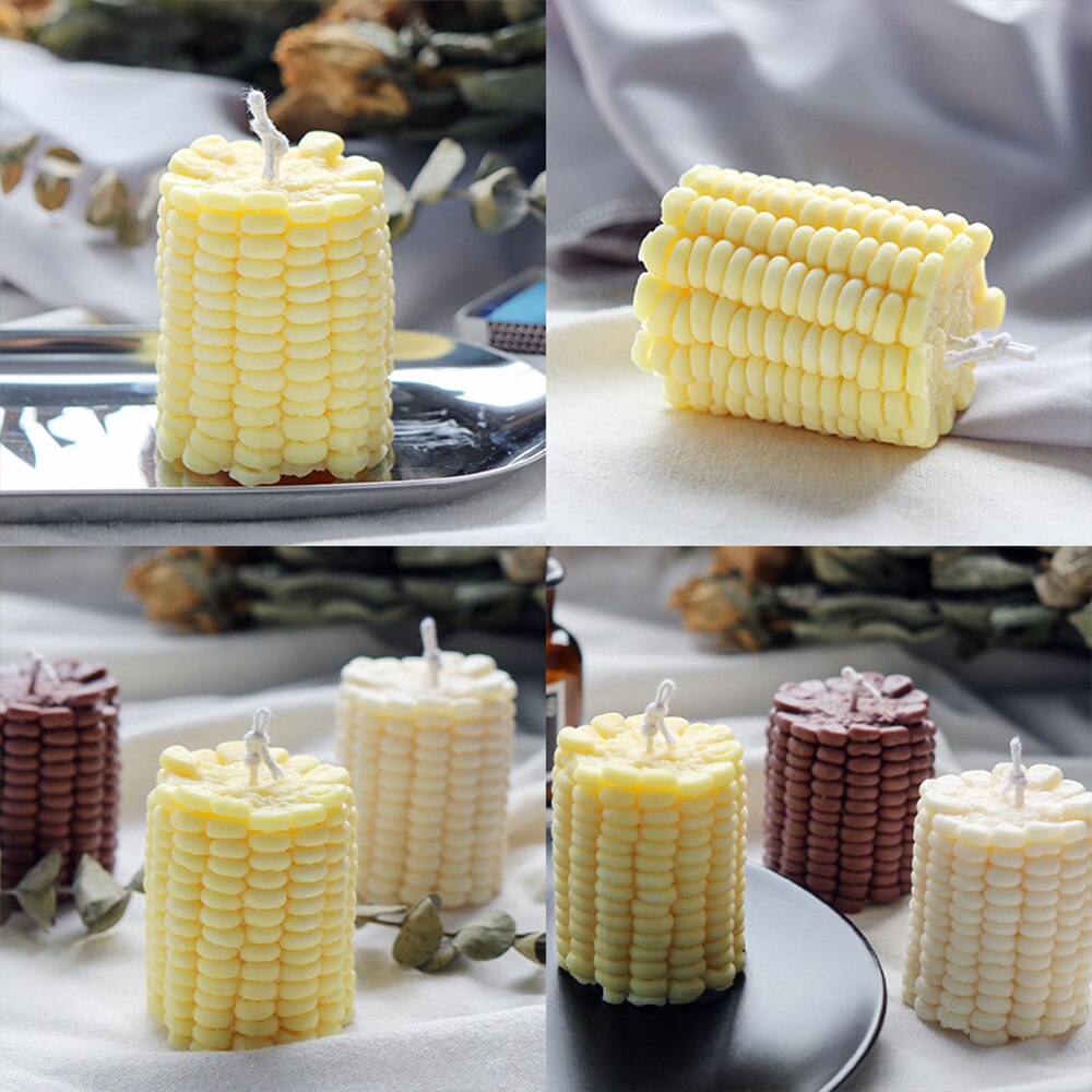 SJ 3d candle molds Silicone candle Aromatherapy Diy corn shapes Fondant Handmade Craft Saop Maker