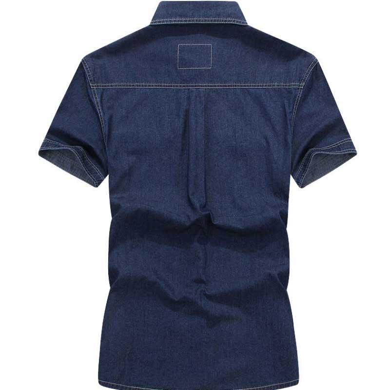 Grande taille Denim chemises jean décontracté pour homme chemises à manches courtes couverture en coton été confortable doux chemise homme vêtements