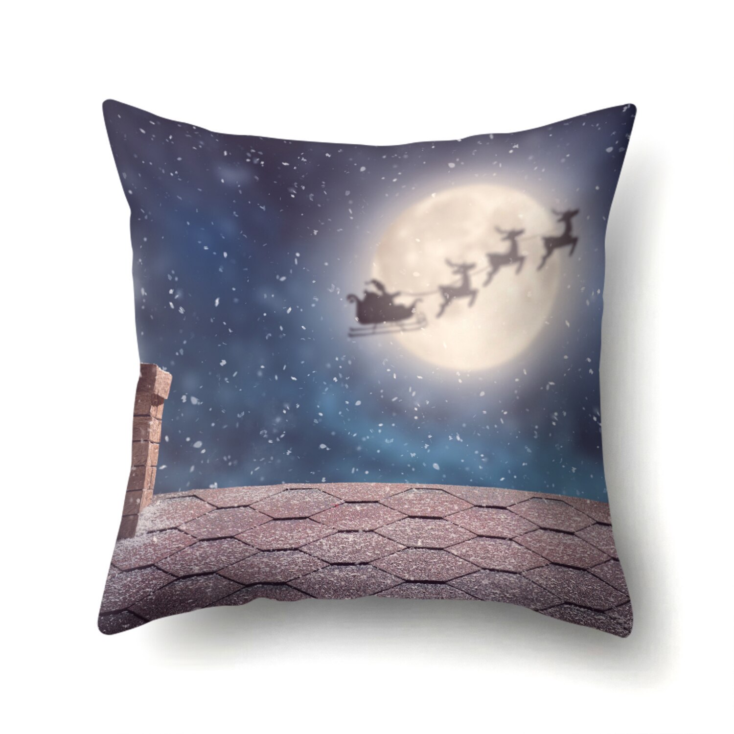 Mignon cerf noël housse de coussin Polyester décoratif jeter oreiller noël nouvel an décor à la maison cojines decorativos para canapé 40543