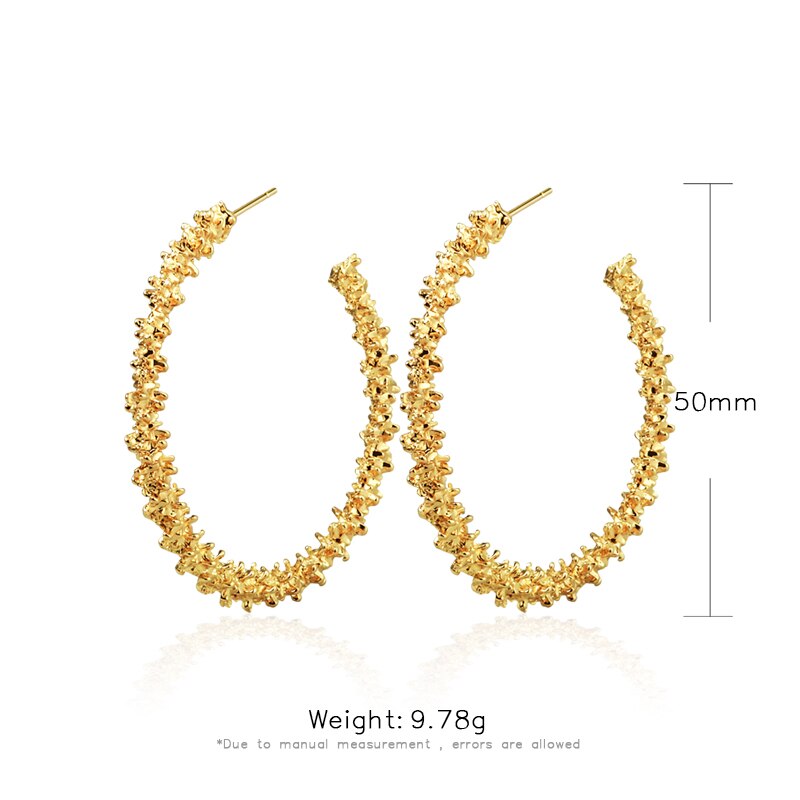 BICUX Vintage Earrings For Women Gold Round C Geometric Statement Earring Metal Earring Hanging Jewelry