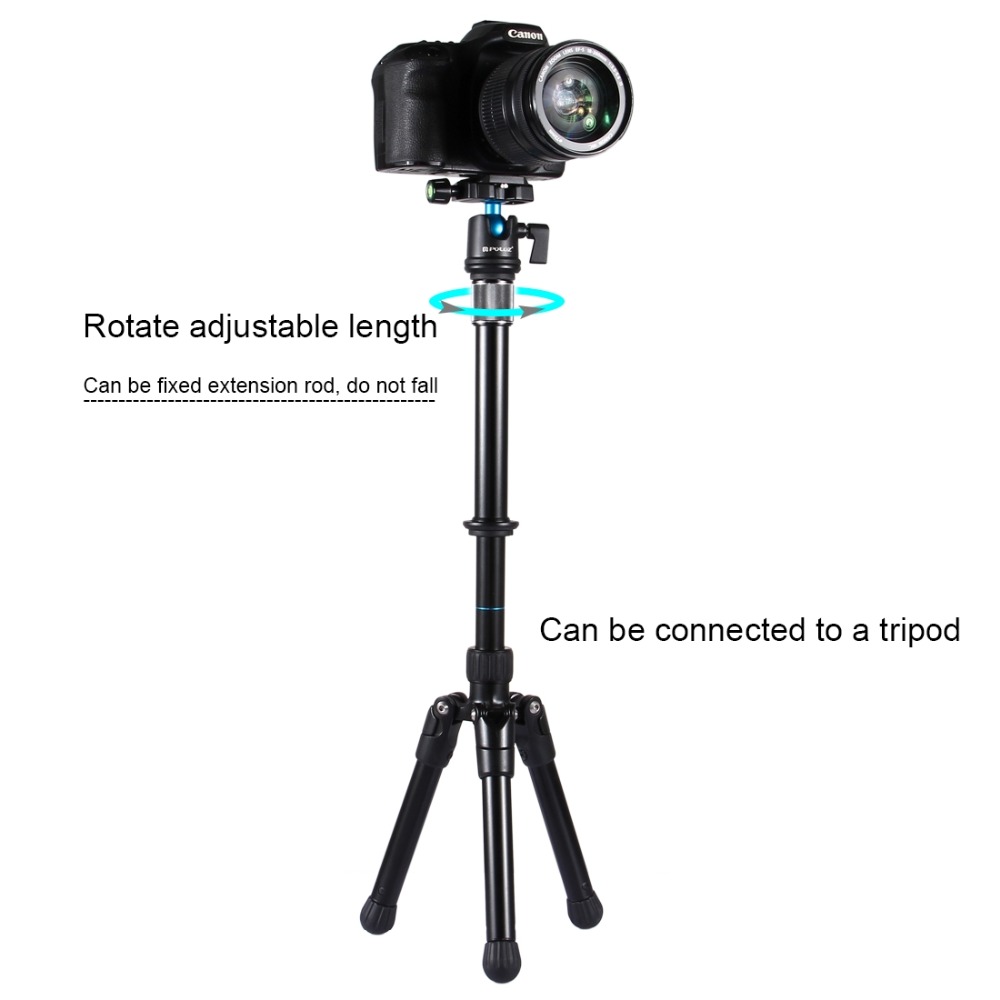 PULUZ Tripode DSLR 3/8&#39;&#39; Screw Metal Handheld Adjustable Tripod Mount Monopod Extension Rod for DSLR SLR Cameras