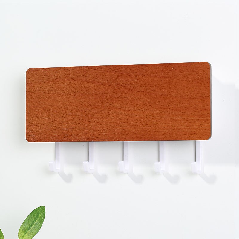 Vintage bois gain de place crochet mural en bois clé cintre support de rangement décor mural maison décorative chambre porte mur cintre crochets: 10
