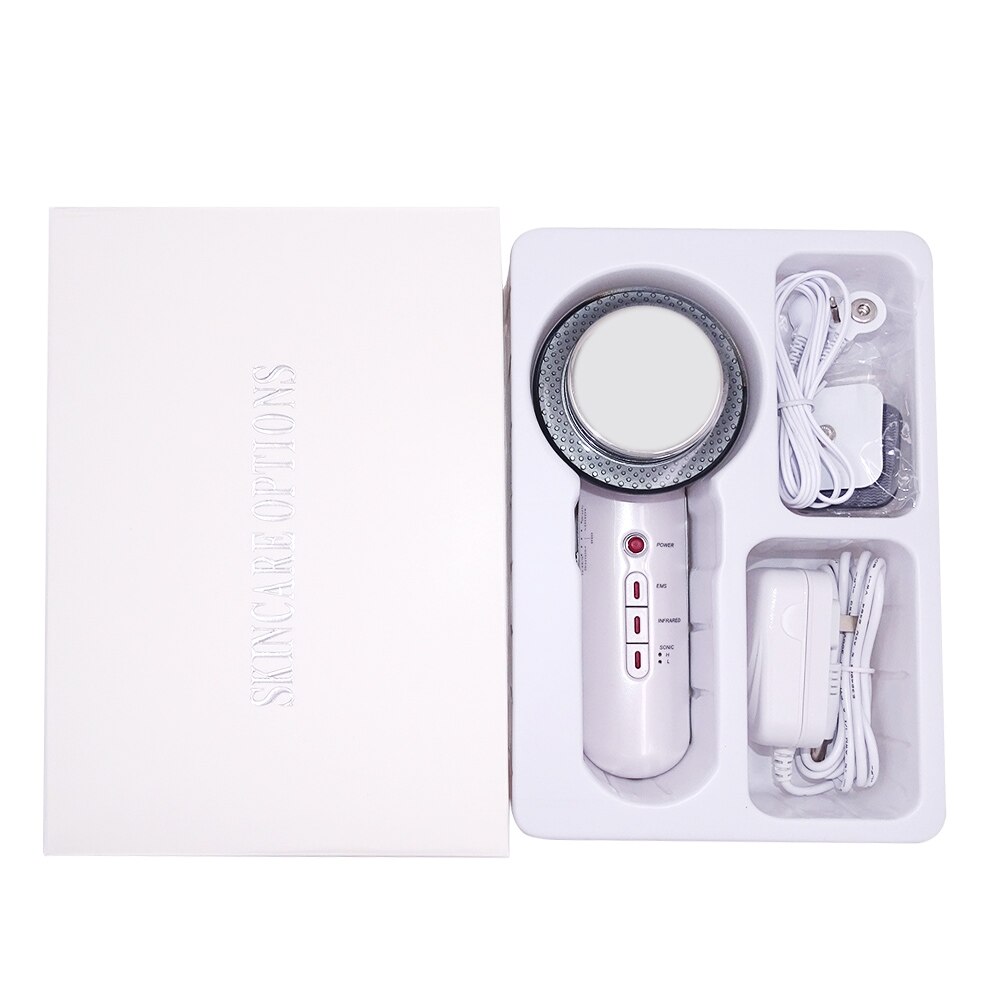 3 in 1 Facial Lifting EMS Infrared Ultrasonic Body Massager Device Ultrasound Slimming Fat Burner Cavitation Face Beauty Machine: EU / Retail Box
