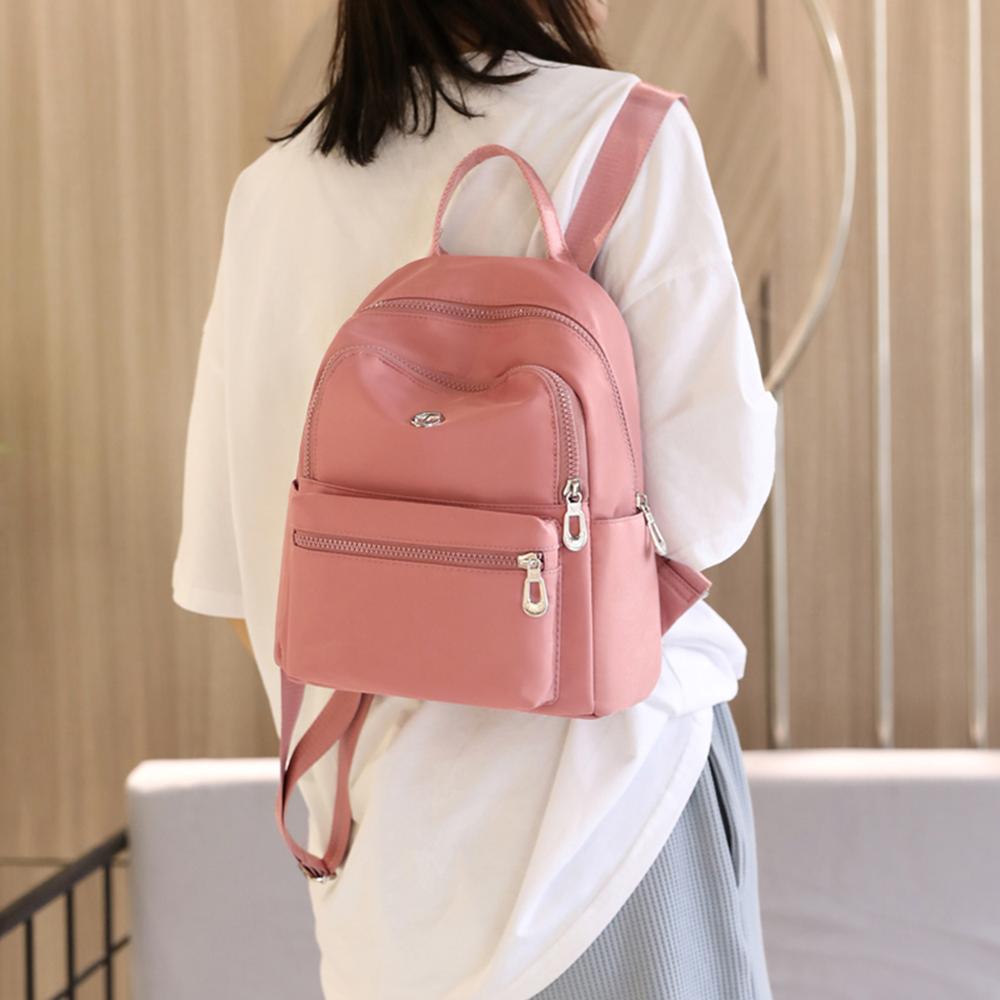 2020 Del nuovo Progettista di Nylon Zaino Adolescente Studenti di Colore Solido Mochila di Alta Donne del Sacchetto di Scuola Borsa Da Viaggio Sacchetto di Spalla Delle Ragazze