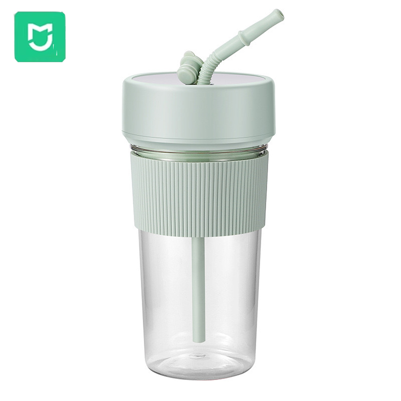 Xiaomi Electric Fruit Juicer Wireless Blender Juice Mixer Portable Juicer with Household USB Charging 6 Blade Juice Cup: Red