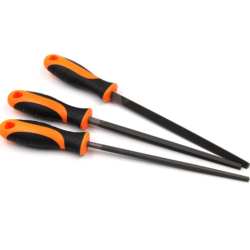 69HF Steel Rasp File Flat Triangle Round Square Half-Round Medium-Toothed Metal Files Set Metalworking Woodworking 5 Pcs