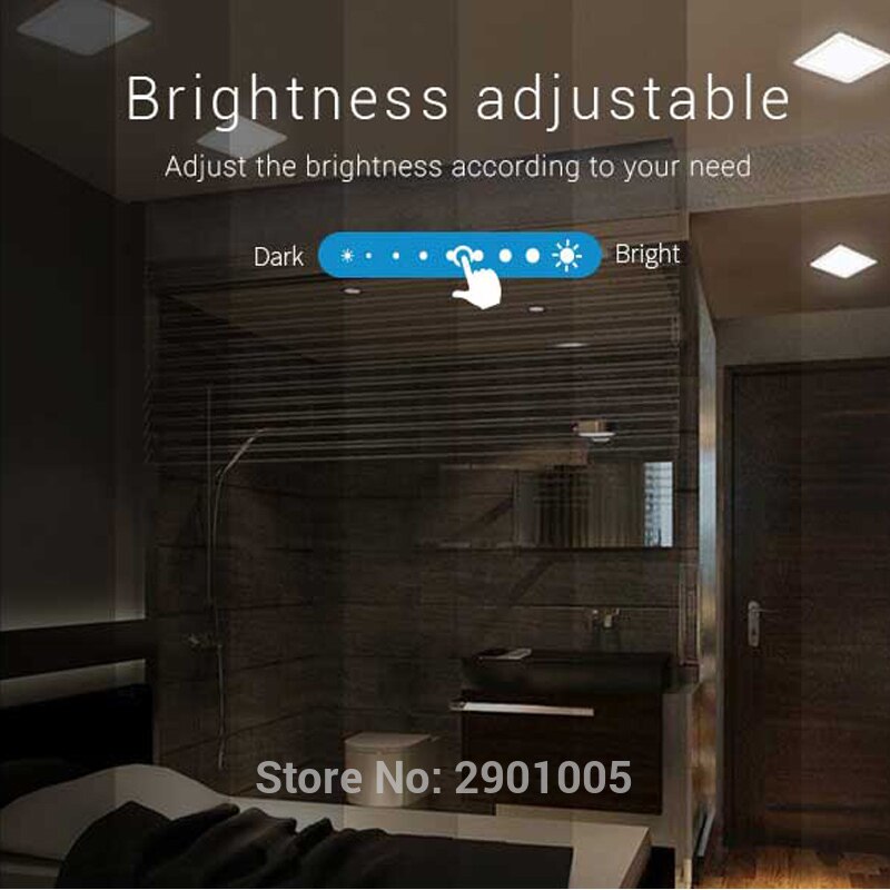 9W RGB+CCT Square LED Downlight smart Indoor living room light AC100- 220V can Mobile phone control remote control