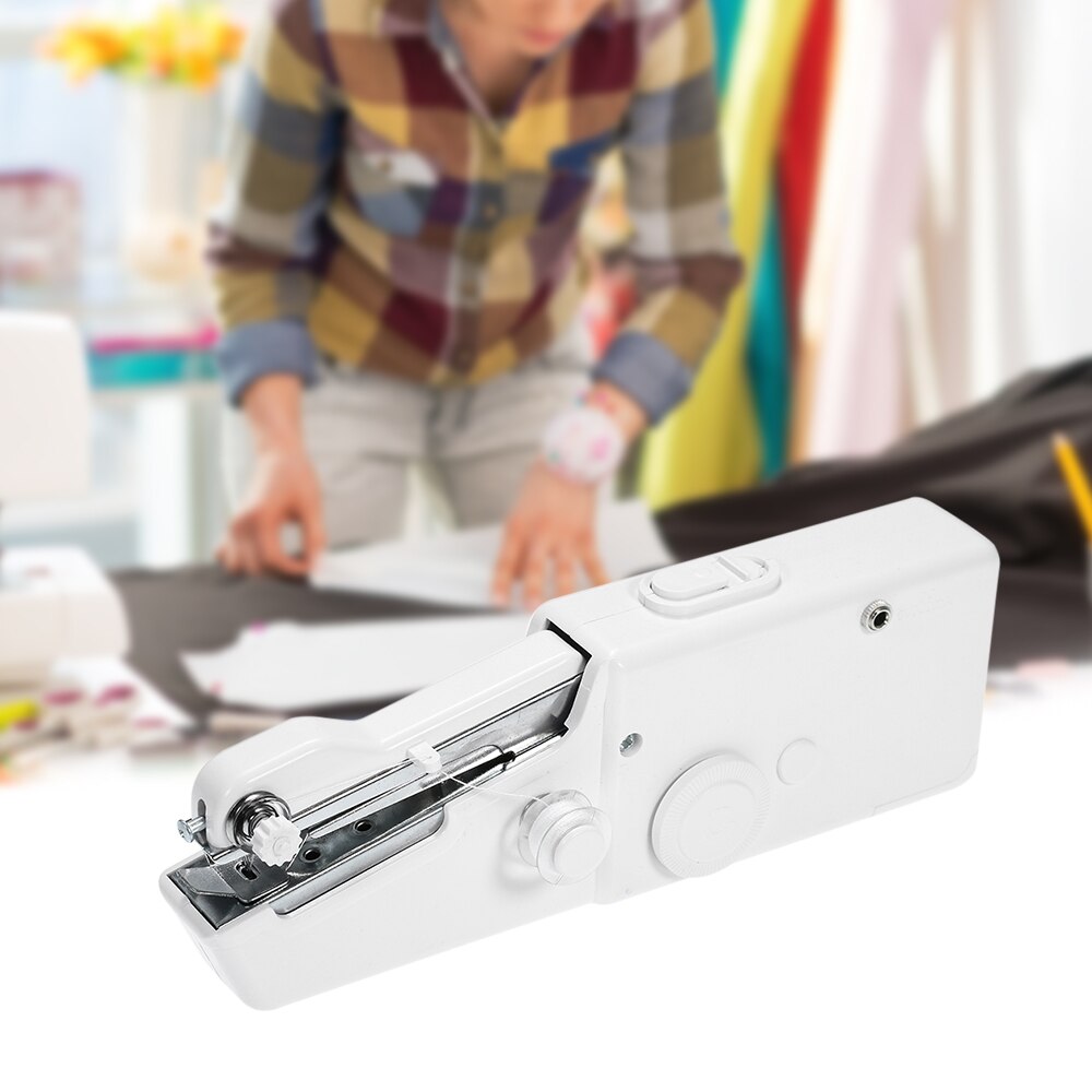 Portable Handheld Electric Sewing Machine Battery Operated Household Cordless Quick Stitch Tool for Fabric Cloth Toy Crafts