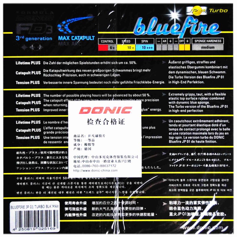Original Donic Bluefire Jp01 Turbo Jp02 Jp03 Table Tennis Rubber Pimples In Ping Pong Sponge Tenis De Mesa