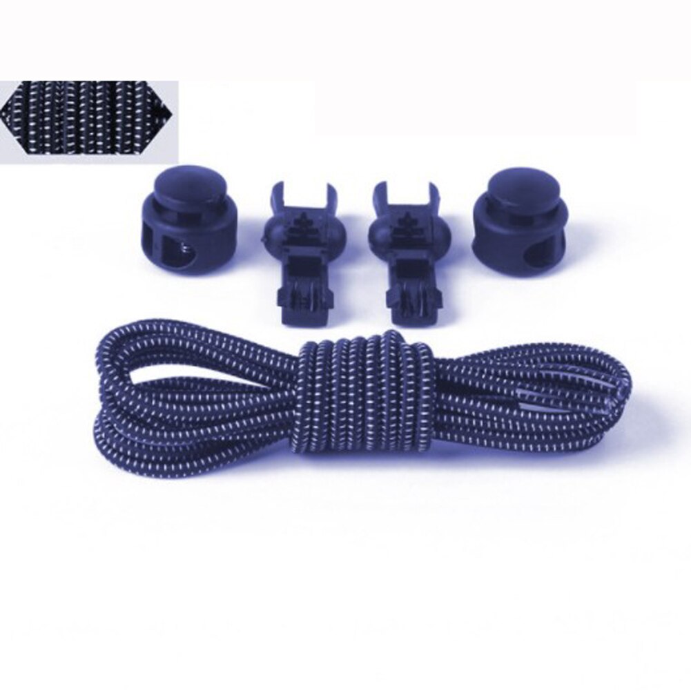 EIN Paar Von Verschiebbaren römisch Bequem Elastische Schnürsenkel Sperren Schnürsenkel Sommer unisex Sneaker Schnürsenkel Schnürsenkel: Marine Blau