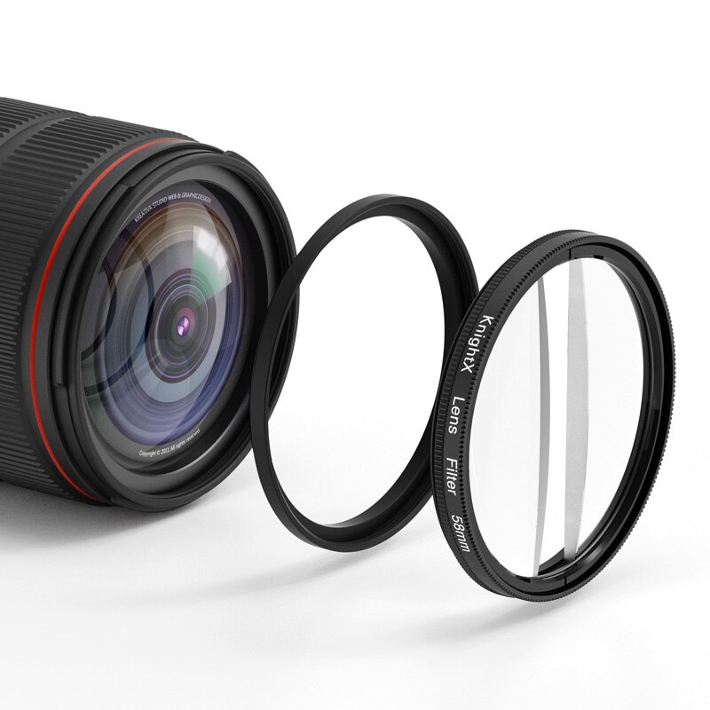 Knightx Twee Half Prisma Filter 49Mm 52Mm 58Mm 67Mm 77Mm Nd Cpl Fotografie Variabele Glas draaibare Speciale Effecten Speciale Onscherpte