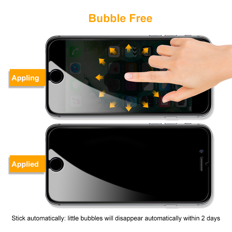 Protecteur d'écran Anti-espion, pour iPhone X XS 11 12 Mini Pro Max 8 7 6 6s Plus SE , verre trempé de confidentialité Anti-éblouissement