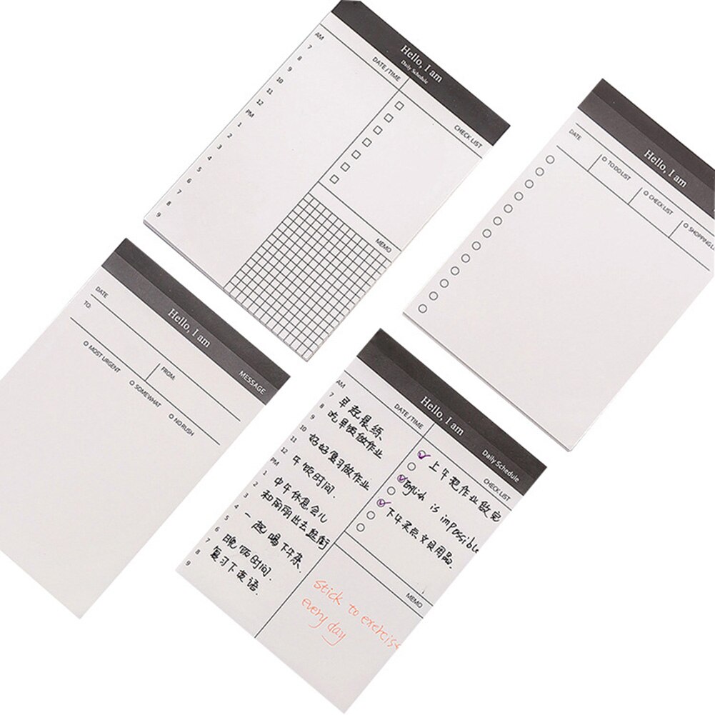 2 stuks kleine papieren memoblokjes dagelijkse planner checklist voor op het bureau schoolbenodigdheden kantoorbenodigdheden