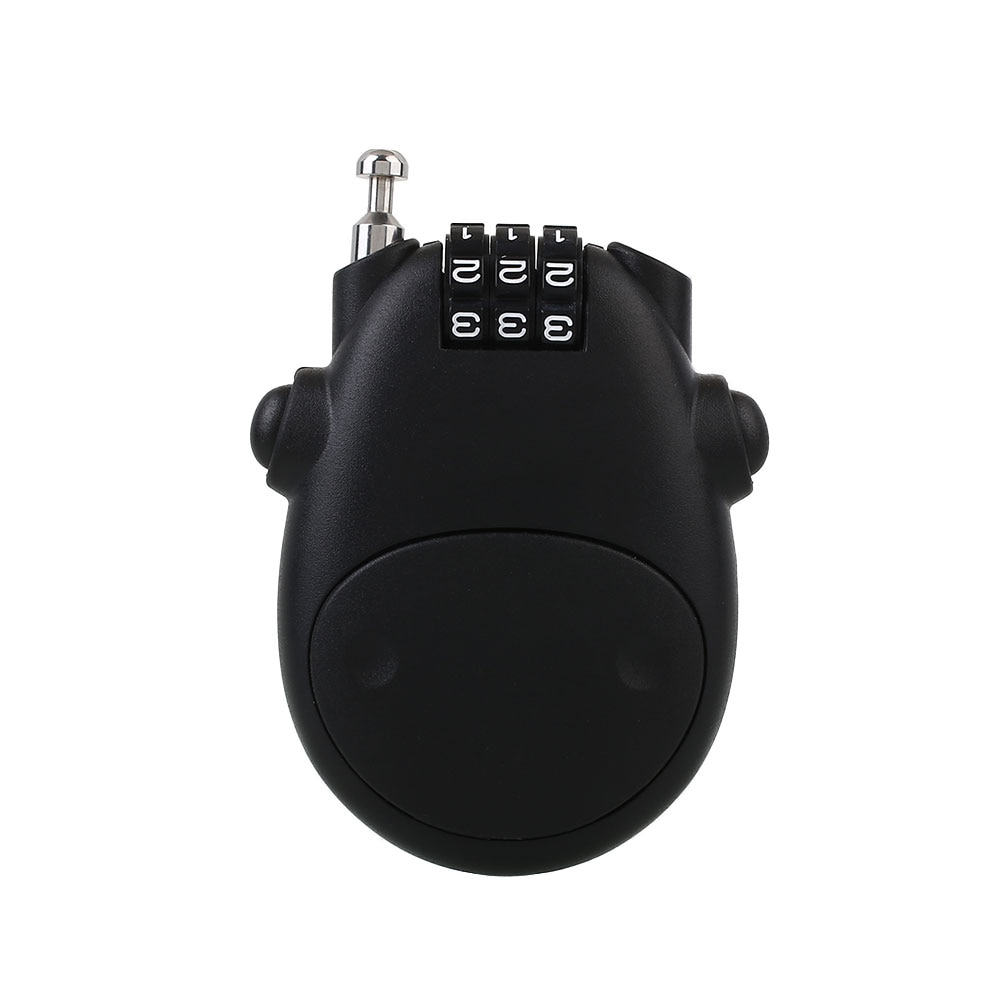 Telescopic Rope Combination Locks, Luggage Password Padlock Travel Bag Bicycle Cable Safety Security Cable Digit Anti-theft Lock: Black