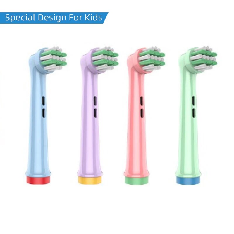 Têtes de brosse à dents électrique à poils Dupont, 4 pièces, blanchiment des dents, nettoyage quotidien, nettoyage précis, soins doux, fonction pour Oral B: TRANSPARENT