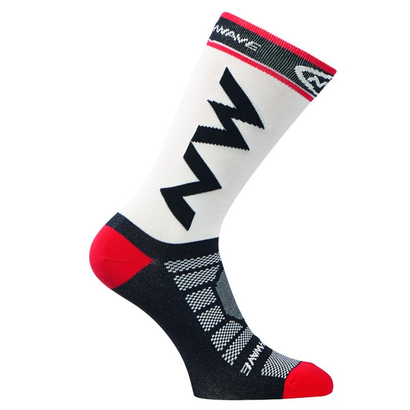 Sport Outdoor Fietsen Sokken Mannen Running Sokken Ademend Comfortabele Fietsen Compressie Sokken: WHITE