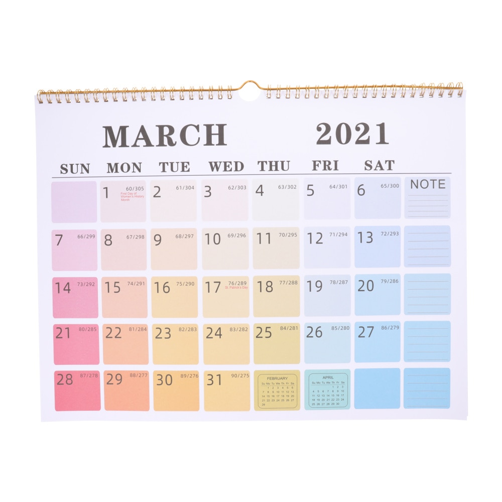 1Pc Note Nemen Kalender Muur Kalender Eenvoudige Opknoping Kalender Kalender
