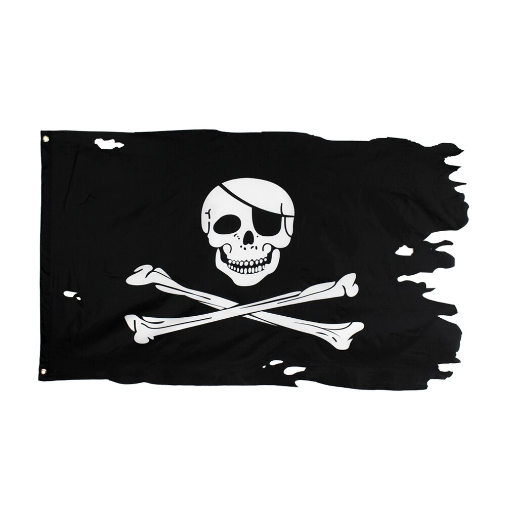 Drapeau de Pirate de Stede Bonnet | Drapeau de Pirate poisson, drapeau de Christopher Condent, pour décoration, 90*150cm: C