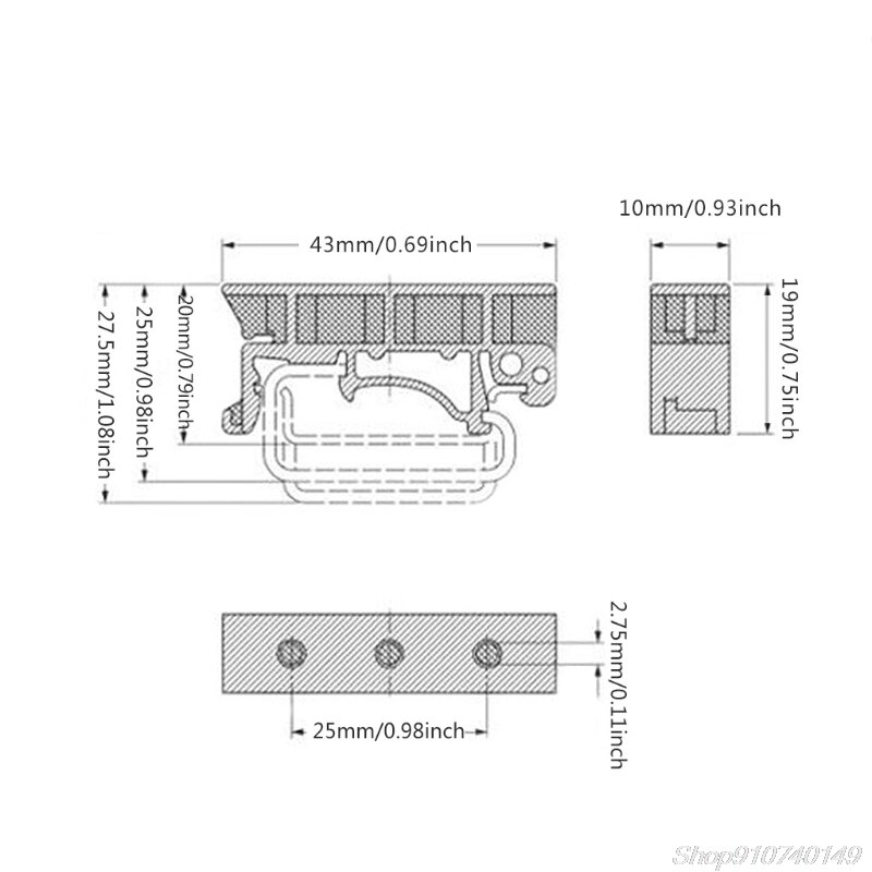 Pcb 35Mm Din Rail Montage Adapter Printplaat Beugel Houder Carrier Clips