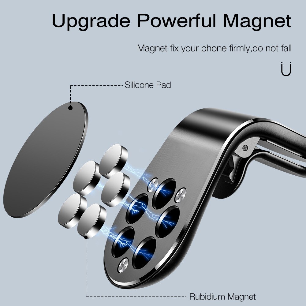 Universal Air Vent Clip Mount Magnetische Auto Telefoon Houder Voor Iphone 11 Metalen Magnetische Navigatie Auto Bracket Auto Gps Mount houder