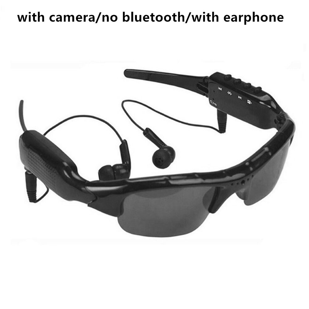1080P Mini Bluetooth Camera Sun Glasses Eyewear Digital Video Recorder Camera Camcorder Video Sunglasses DVR with earphone: 2 in 1 480P